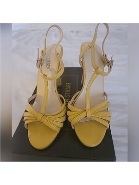 Collin Stuart high Heel Sandals. Only worn once Tuscan Yellow    3 1/2 Inches